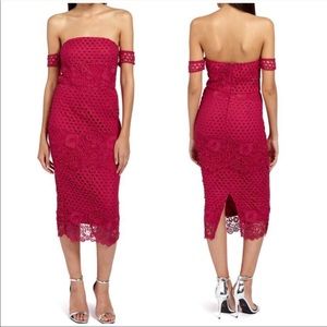 Misguided Midi Magenta dress